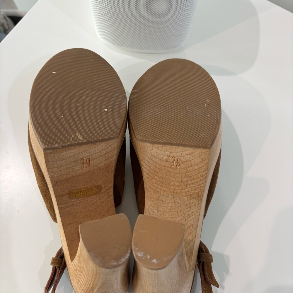 Elegant Brown Suede Women's Mules - Picture 3 of 7